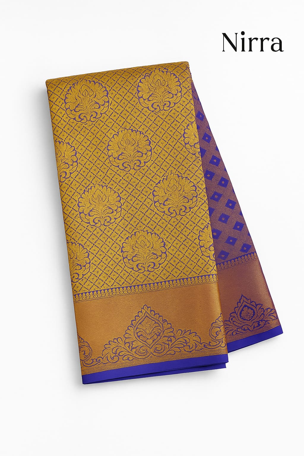 Saree jeunne blue 100% cotton